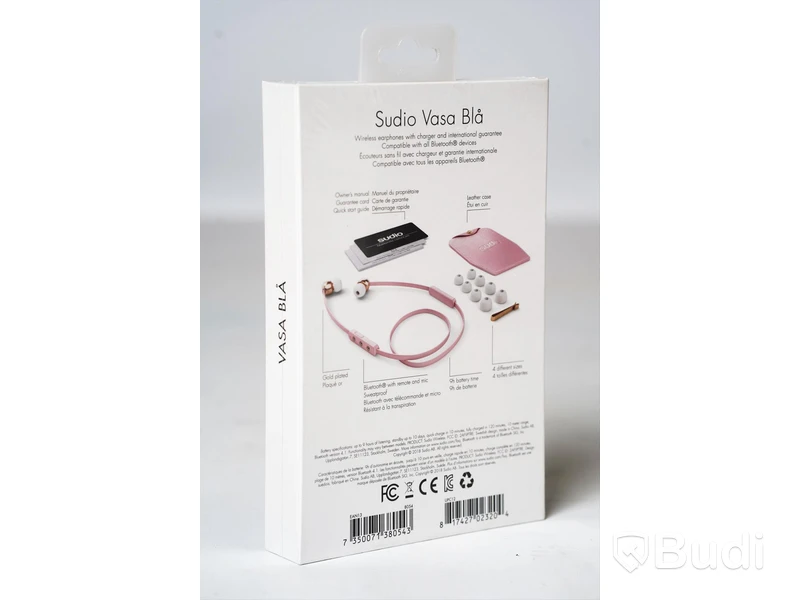 Trådlösa hörlurar - Sudio, Vasa blå, Rosa. Ny - Obruten förpackning.