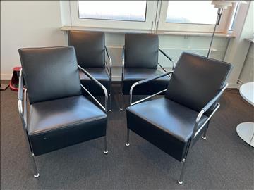 4st Lammhults Skinnfåtöljer