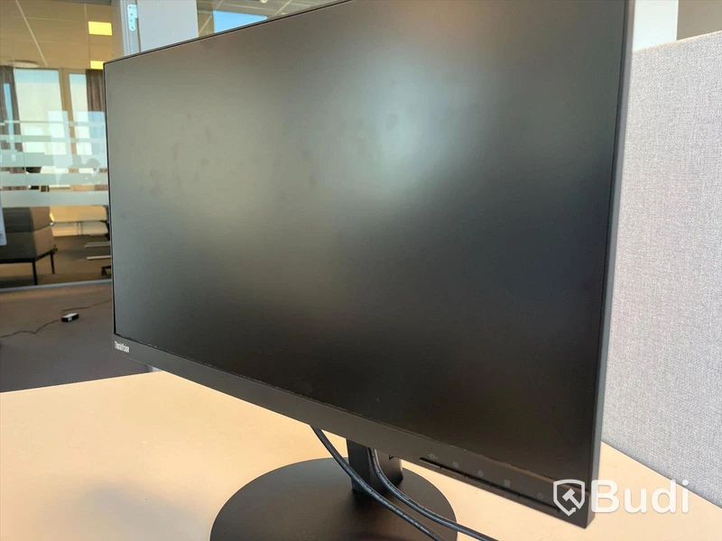 24 tums skärm Lenovo T24i-10 ink ström och Displayport-kabel. 1920x1080 IPS, 6ms responstid. Inbyggd USB-hubb