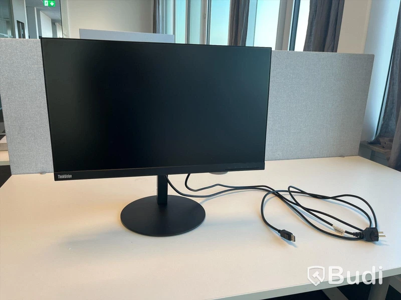 24 tums skärm Lenovo T24i-10 ink ström och Displayport-kabel. 1920x1080 IPS, 6ms responstid. Inbyggd USB-hubb