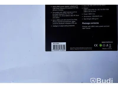 Laddare 3st - MACLINE, 90W, USB-C och 2,4 USB-A Port
