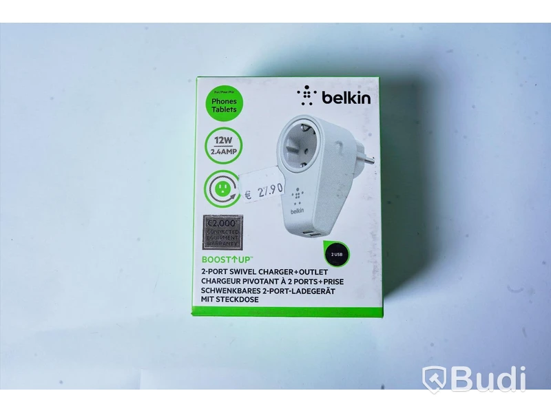Vägguttag, 10st - Belking 2st 2,4 USB, roterbar 360 grader.