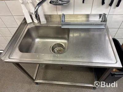 Rostfri diskbänk med ho