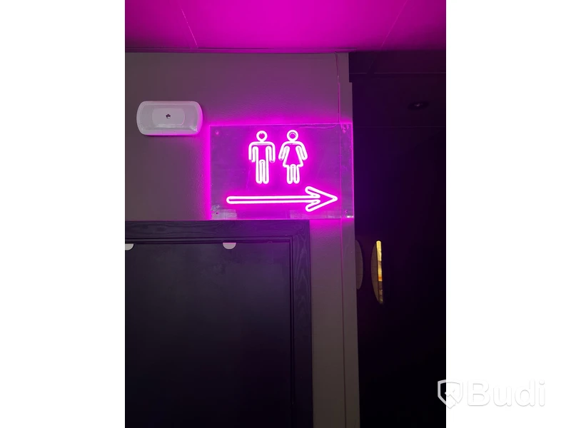 Neonskylt för WC