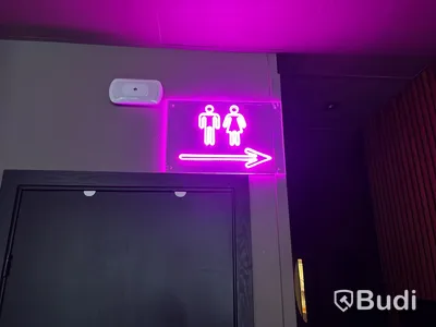 Neonskylt för WC