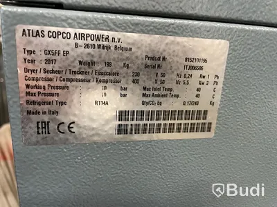 Atlas Copco kompressor GX5FF  EP, 2017