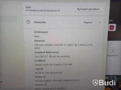 Laptop HP EliteBook 840 G8 | i5 | 16 GB RAM