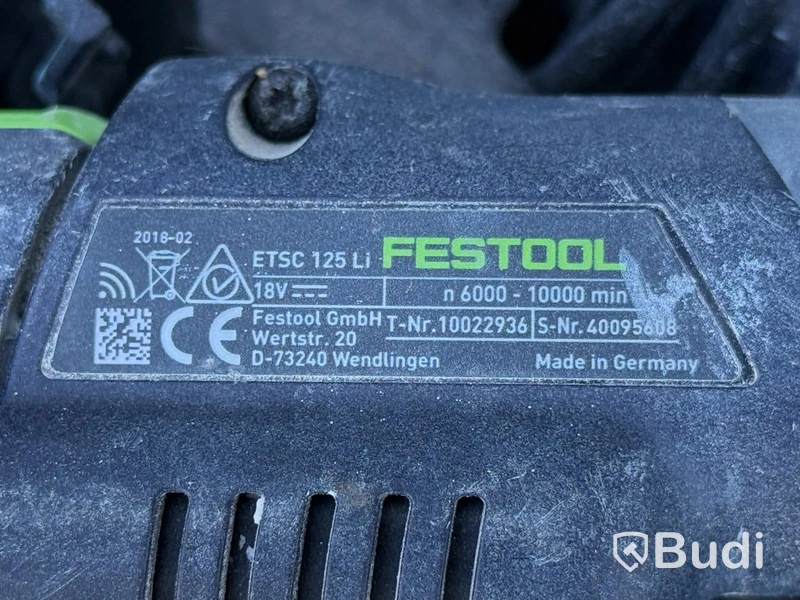 Festool ETSC 125 Li Random Orbital Sander, 3,1-Set