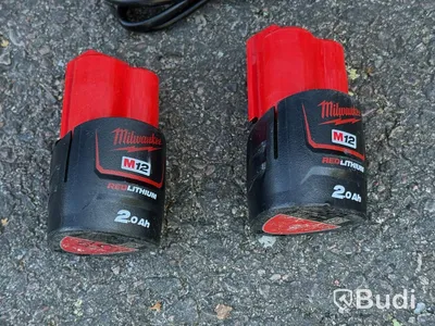 Fogpistol Milwaukee M12 med laddare och 2 batterier
