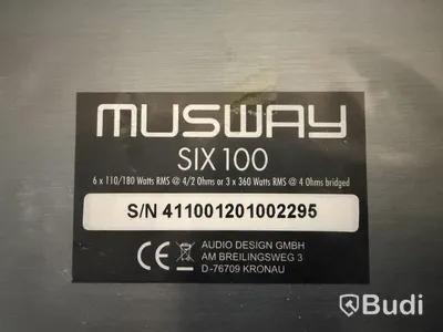 Förstärkare Musway SIX100, MX Series