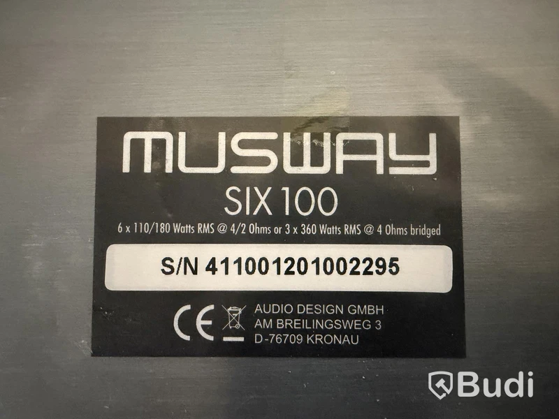 Förstärkare Musway SIX100, MX Series