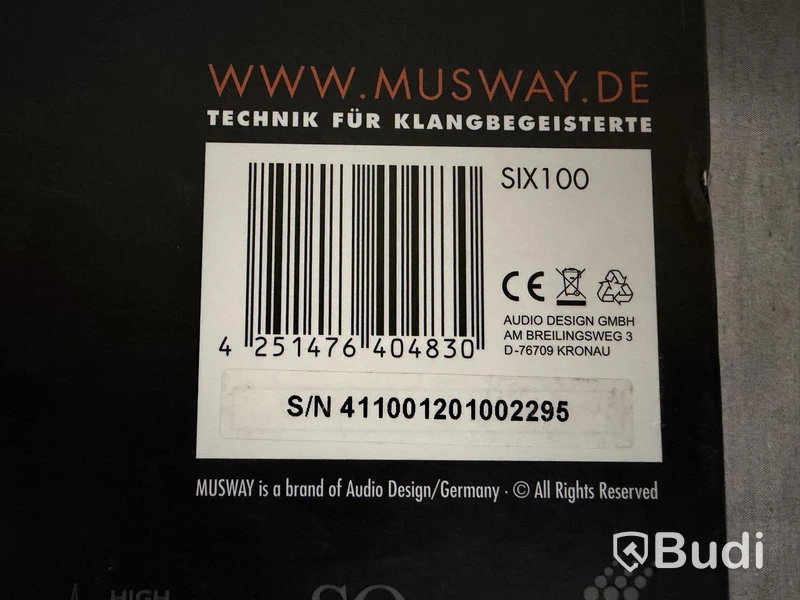 Förstärkare Musway SIX100, MX Series