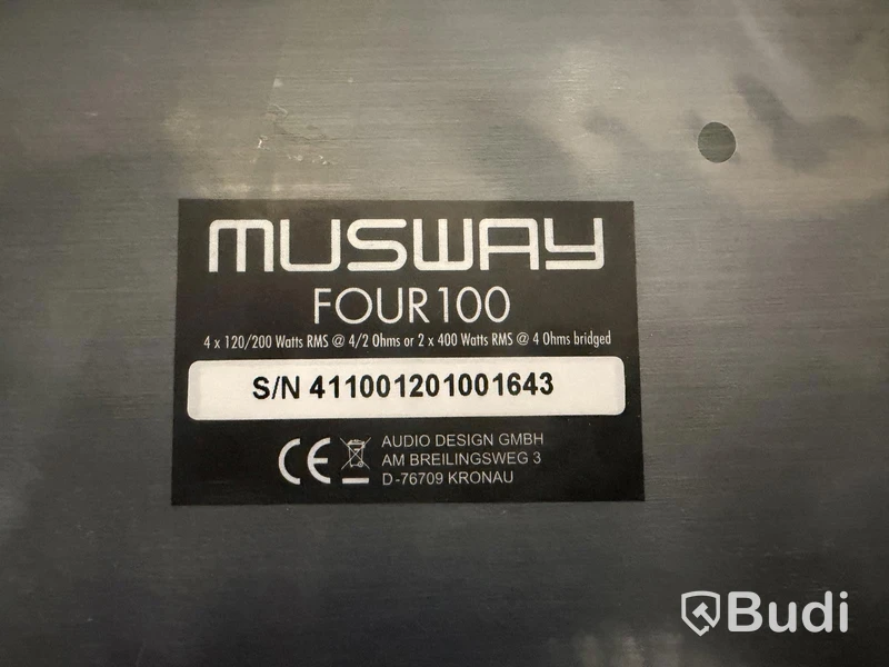 Musway FOUR 100 car amplifier, 4-channel