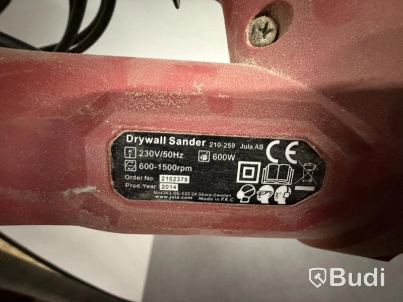 Slipmaskin Jula Drywall Sander 210-259, 600 W