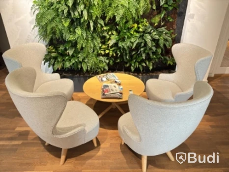 4 st fåtöljer design Tom Dixon "Wingback Micro Chair" och bord lounge del
