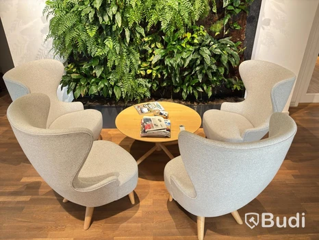 4 st fåtöljer design Tom Dixon "Wingback Micro Chair" och bord lounge del
