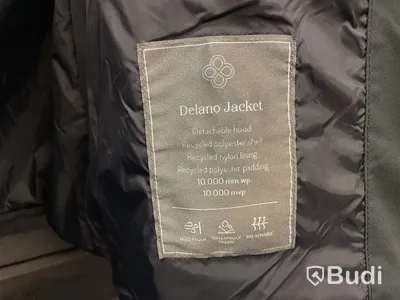 Jacka stl. M, Berkely Delano , grågrön, avtagbar huva, nypris 2200 kr