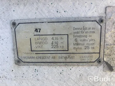 Motorbåt Crescent 475  med Johnson 25HK och båtvagn