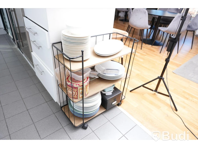 Rullhylla för köksutensilier, Bredd 80cm, djup 31 cm, höjd 79cm
