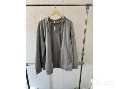 Zip-hoody, stl. L, Clique, melange grå.