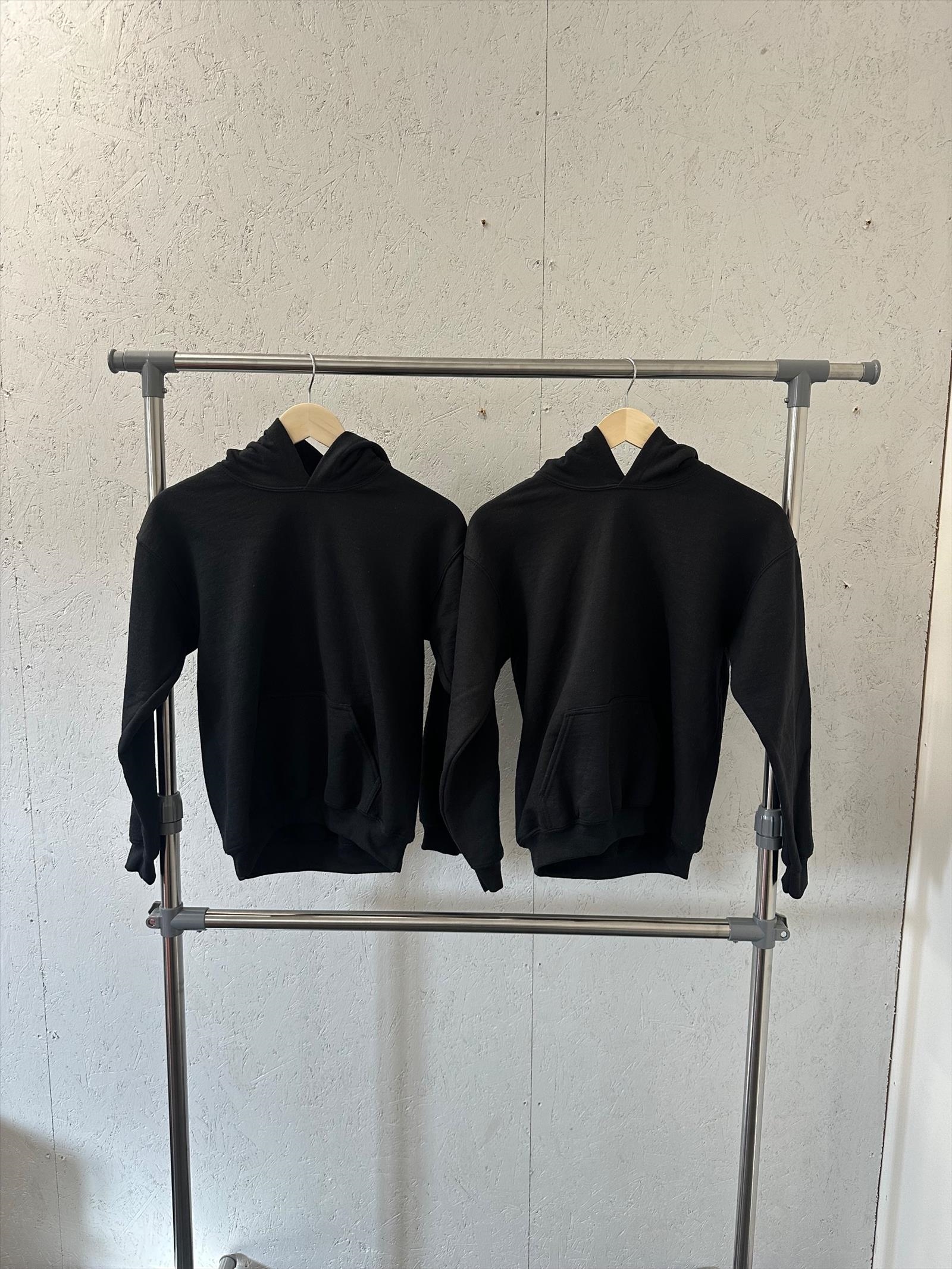 2st. Hoodies, barn-stl. L, Gildan, svart