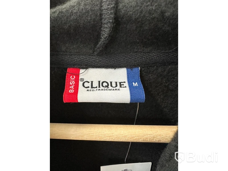 2 st. Hoodies, stl. M, Clique, svart & royal blue.