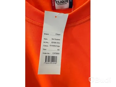 2 st. Tröjor, stl. XS & M, Clique, visibility orange.