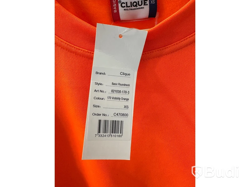 2 st. Tröjor, stl. XS & M, Clique, visibility orange.