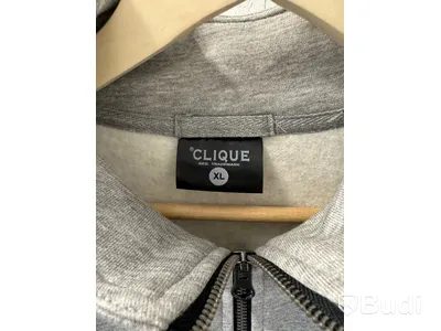 2 st. Zip-hoodies, stl. XL & stl. XS, Clique, grey melange.