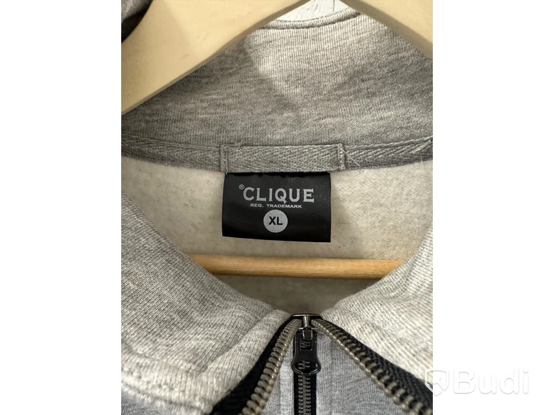 2 st. Zip-hoodies, stl. XL & stl. XS, Clique, grey melange.