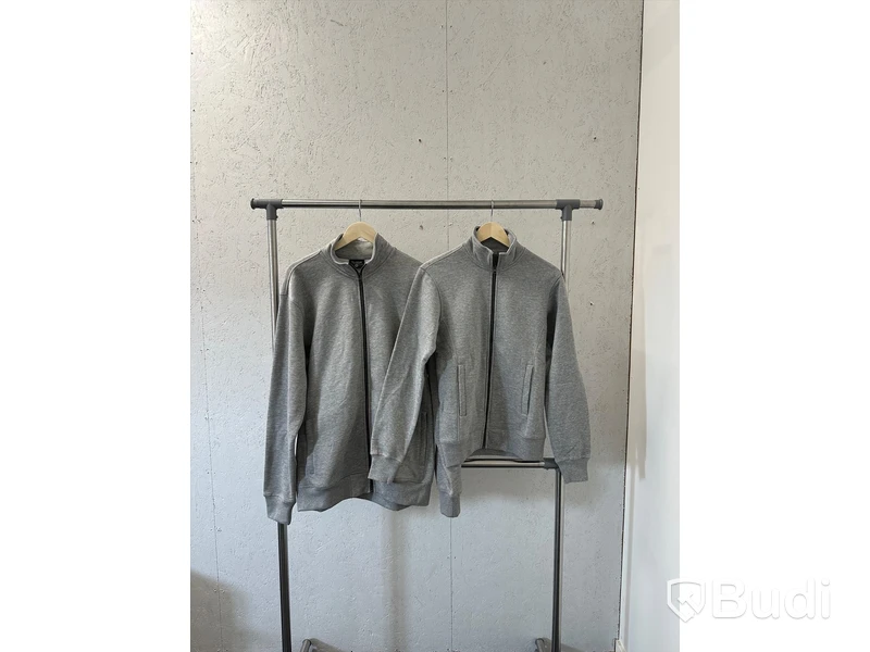 2 st. Zip-hoodies, stl. XL & stl. XS, Clique, grey melange.