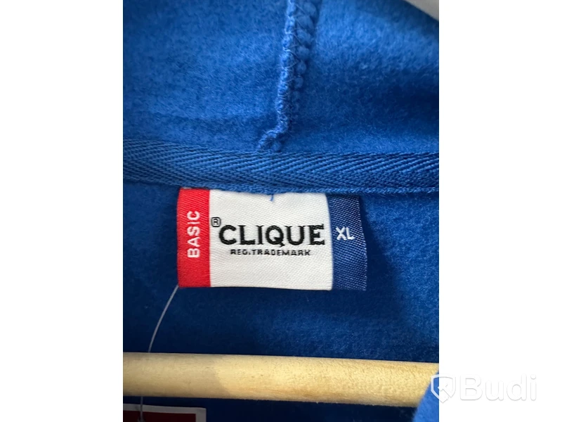 Hoodie, stl. XL, Clique, royal blue.