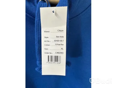 Hoodie, stl. XL, Clique, royal blue.