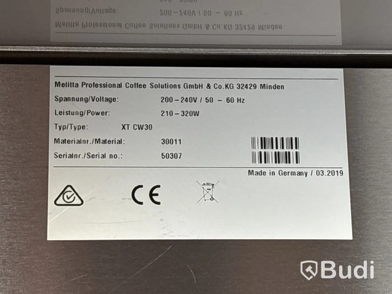 Koppvärmare Melitta XT CW30 - Reservdelaobjekt/Reparationsobjekt