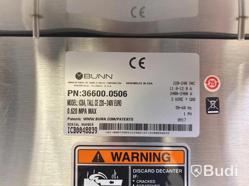 Kaffebryggare Bunn, ICBA Tall 36600.0506 Infusion Series