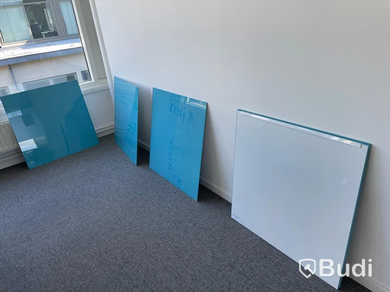Whiteboards blått glas, 75x75cm,6st
