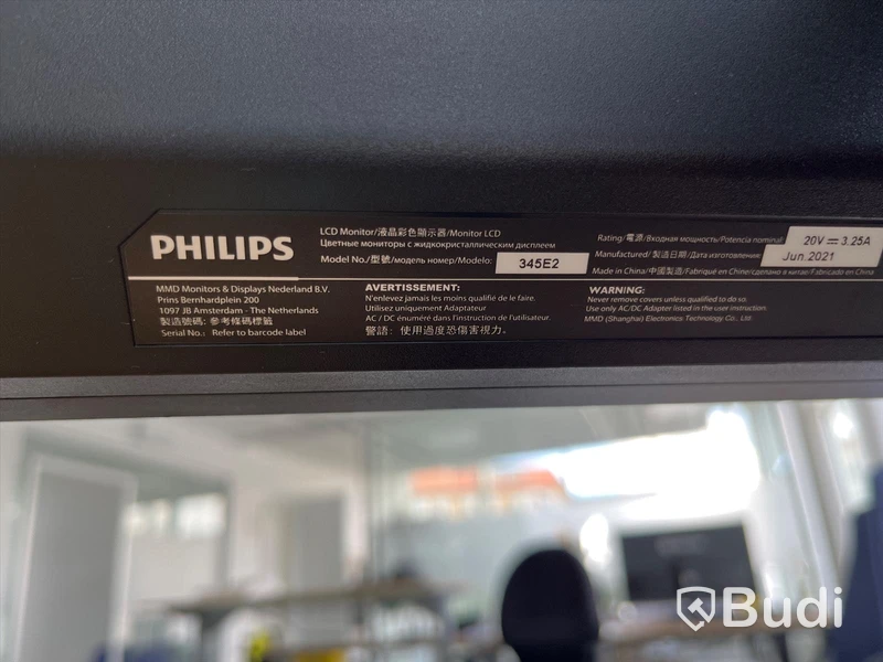 Datorskärm Philips 34 tum inkl. Trådlöst Tangentbord + datormus logitec