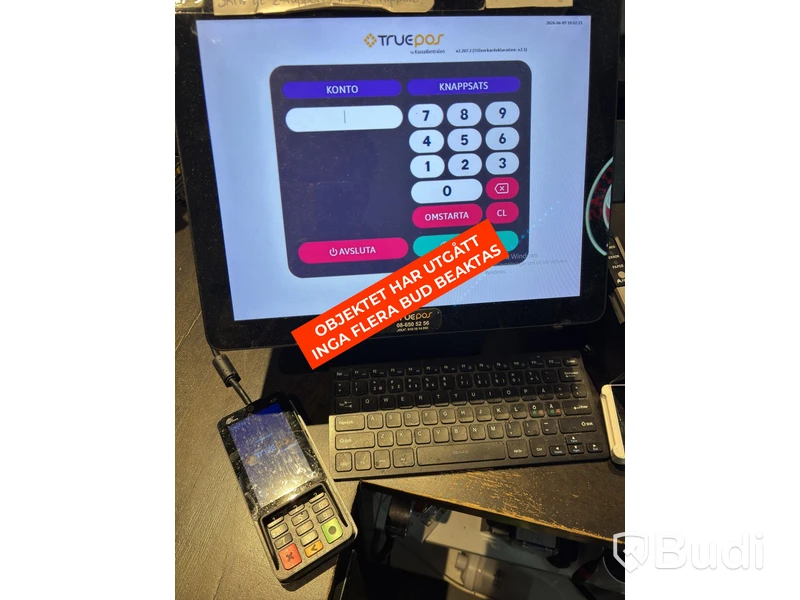 Kassasystem TruePOS, touchskärm