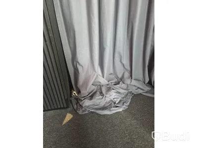 Gardinläng, grå, heltäckande