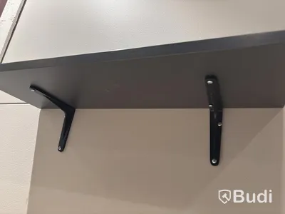Wall-mounted table, incl. 2 stools and shelf