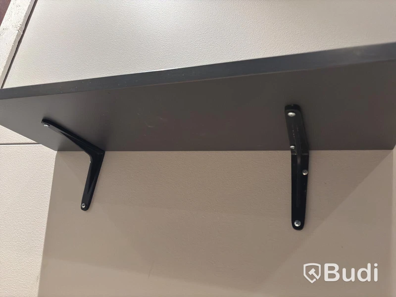 Wall-mounted table, incl. 2 stools and shelf