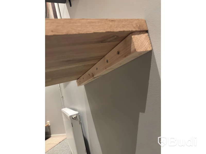 Wall-mounted table, incl. 2 stools and shelf