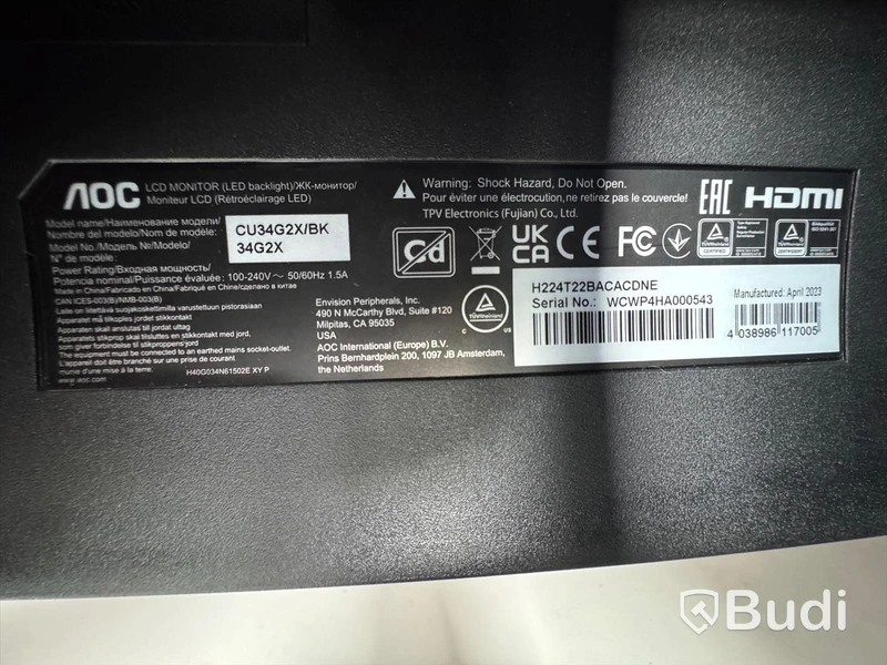 AOC 34-inch monitor