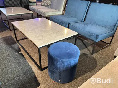 4 st. Fåtöljer Jotex, inkl. soffbord och sittpuff, grön