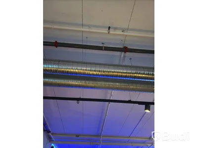 Track-mounted spotlights and lamps