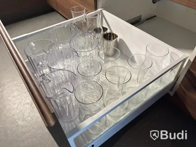 Lot of glasses and pitchers