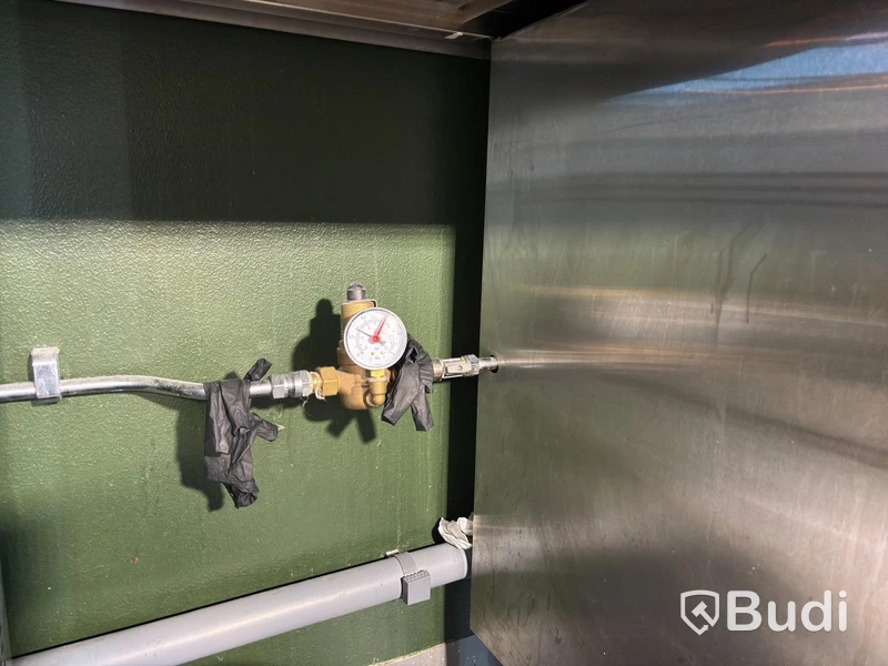 Diskbänk Metos, inkl. underskåp och blandadre