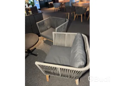 Loungegrupp med soffa, 2 st. fåtöljer inkl. soffbord