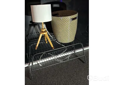 Lamp, shoe rack and basket