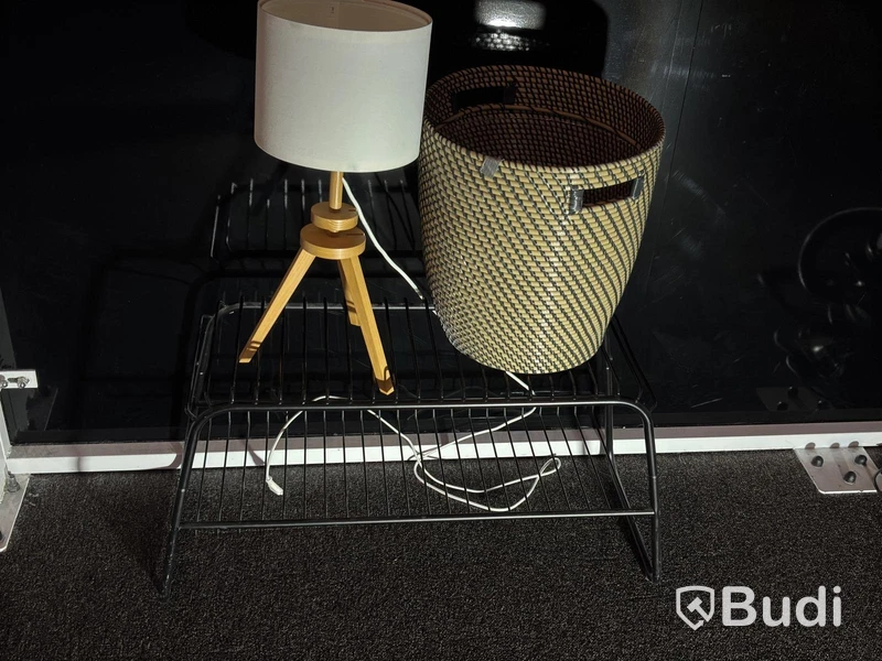 Lamp, shoe rack and basket
